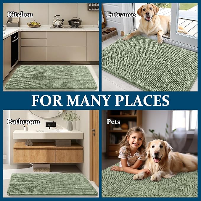 OLANLY Dog Door Mat for Muddy Paws 24x16, Absorbs Moisture and Dirt, Absorbent - Image 8