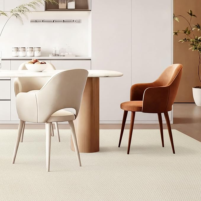 ANSSO Wool Area Rugs 9x12 Living Room, 80% Merino Wool and 20% Cotton Soft - Image 3