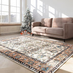 Area Rug 5x7, Washable Faux Wool Throw Rugs by Unknown