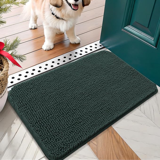OLANLY Dog Door Mat for Muddy Paws 24x16, Absorbs Moisture and Dirt, Absorbent by OLANLY
