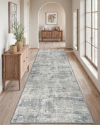DEXI Hallway Runner Rug 3x10, Modern Abstract Non Slip Thin Soft Runners Carpet - Image 8
