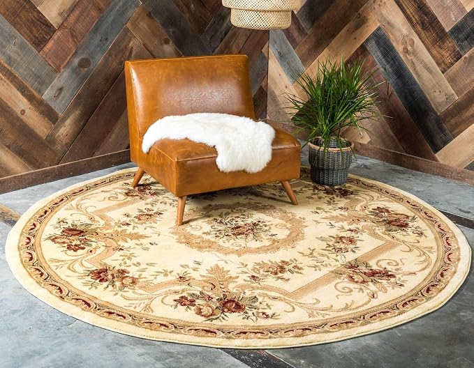 Unique Loom Versailles Collection Traditional Classic Floral Motif Area Rug - Image 5