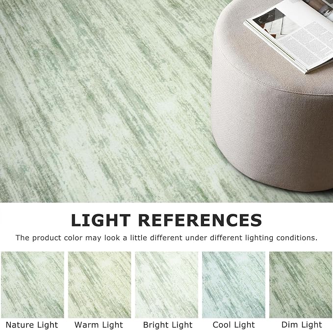 2x8 Modern Abstract Runner Rug for Hallways, Lime Green Super Soft Hallway - Image 4