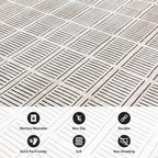 Rugshop Bohemian Stripe Lines Washable Non Slip Runner Rug 2' x 8' Ivory - Image 4