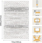 6x9 Machine Washable Area Rug for Living Room, Kids and Pets Friendly for - Image 2