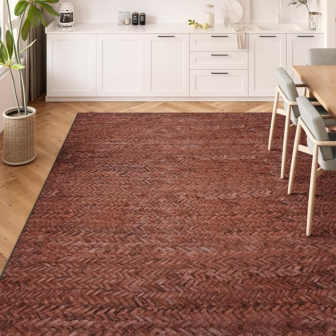 Eleisa Modern Vintage 6x9 Herringbone Chevron Area Rug - Image 2