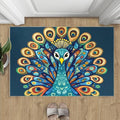 Boho Peacock Rugs for Living Room by STRELEC