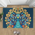 Boho Peacock Rugs for Living Room by STRELEC
