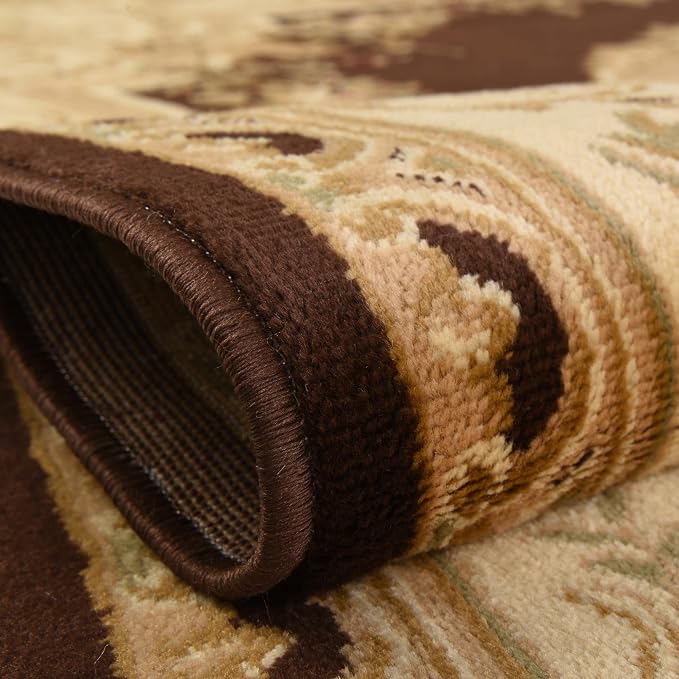 Rugs.com Chateau Collection Rug – 4 Ft Square Brown Medium Rug Perfect - Image 9