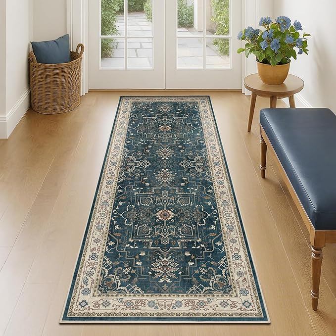 Farmhouse Entryway Rugs 2x6, Low Pile Kitchen Runners Washable Non Slip by Jainmy
