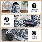 Area Rug for Living Room, 8x10 Machine Washable Non Slip Large Faux Wool Throw - Image 5