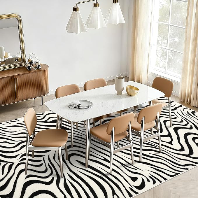 YIHOUSE 8×10 Ft Area Rugs for Living Room: Modern Washable Rug - Image 5