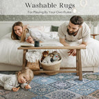 Phantoscope Washable Round Area Rug 6ft Non-Slip, Vintage Boho Rugs - Image 8