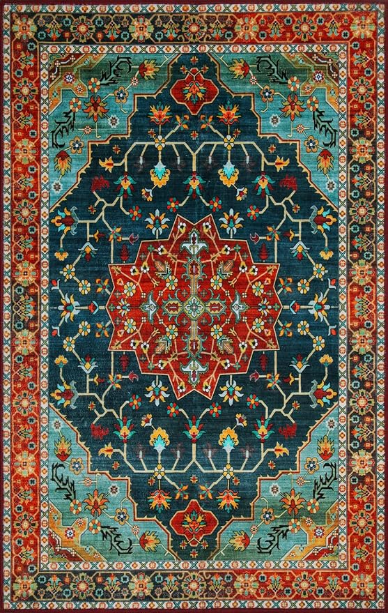 WILLSUN Washable Area Rugs, 2x3 Non-Slip Boho Small Area Rugs - Image 7