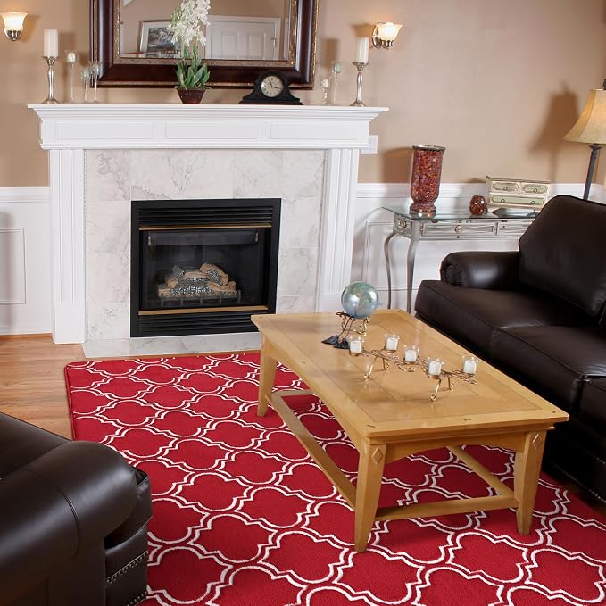 Amearea Fluffy Indoor Trellis Rug, Soft Moroccan Home Rugs - Image 2