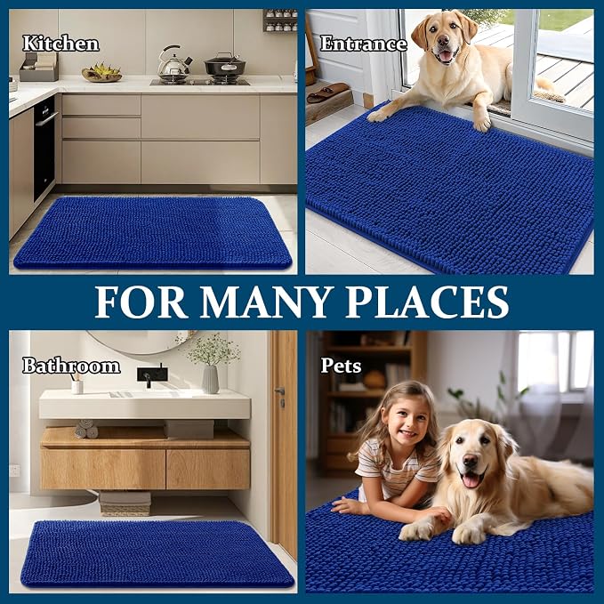 OLANLY Dog Door Mat for Muddy Paws 47x24, Absorbs Moisture and Dirt, Absorbent - Image 8