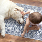 Runner Rug 2.6x18, Light Blue White Washable Long Hallway Rug Runner Non-Slip - Image 7