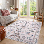 Lahome Insect Washable Small Area Rug, 3x5 Area Rugs - Image 4