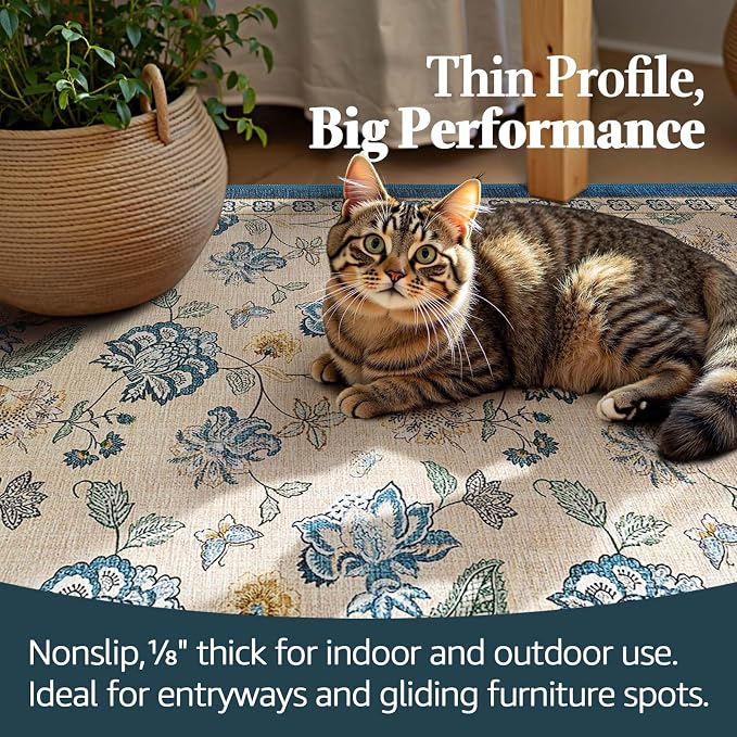 jinchan Elora Floral Corner Rug - Image 5