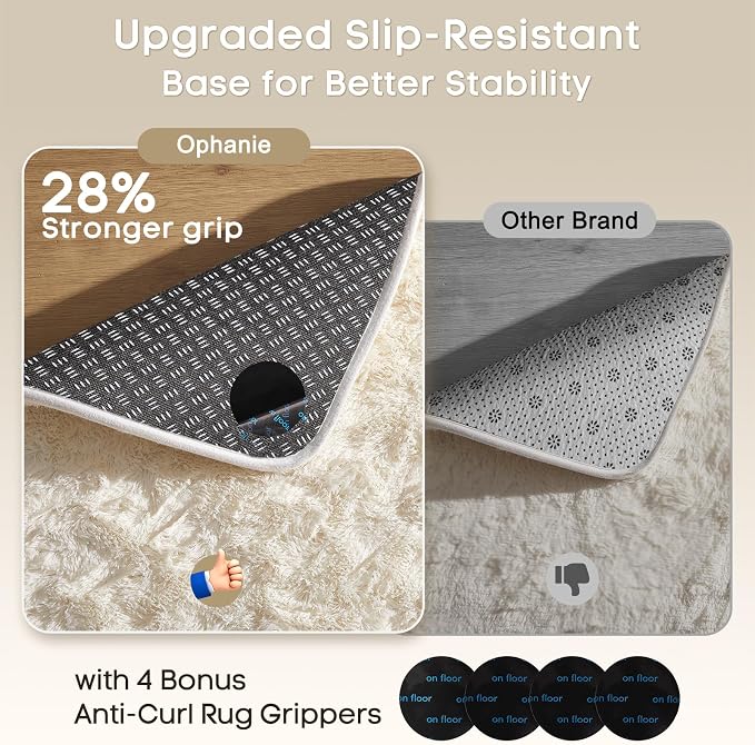 Ophanie 2x8 Runner Rug for Hallway, Upgrade Non-Slip Fluffy Soft Bedside Rugs - Image 4