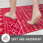 KUTA Christmas Rugs for Entryway, 2x3 Entrance Small Area Rug Red Non-Slip - Image 7