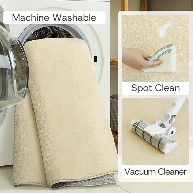 Solid Washable Area Rug - Image 6