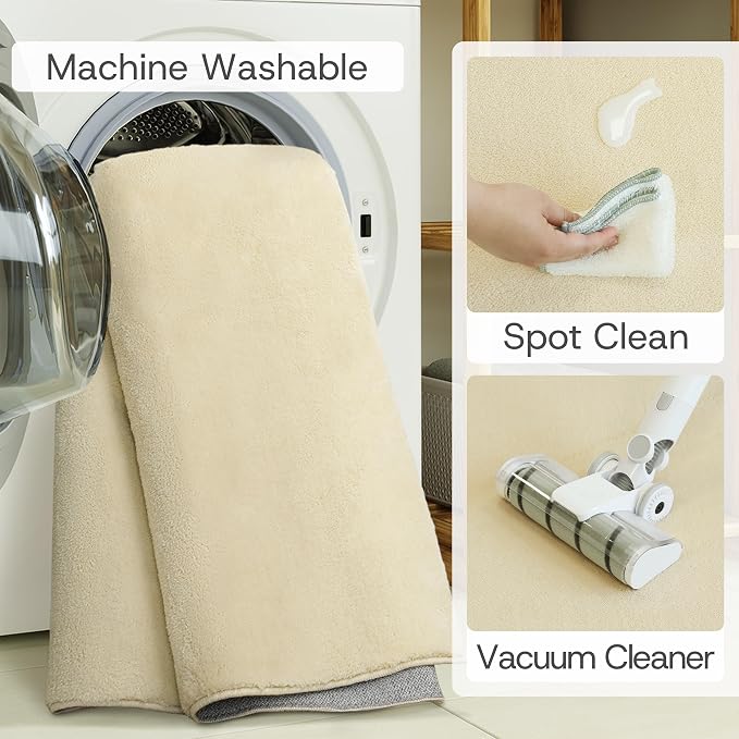 Solid Washable Area Rug - Image 6