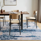 Toneed Abstract Area Rug Modern Washable Rug Soft Non Slip Rug Low Pile - Image 3