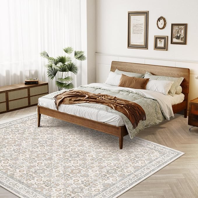 WITSHOCK Living Room Area Rugs 8x10: Soft Non-Slip Backing Washable Rugs - Image 4