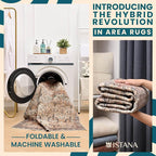 Istana Hallway Runner Rug 2x8 – Olive/Charcoal Entryway Rug -Silk's Soft Touch - Image 3