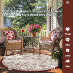 jinchan Elora 6ft Floral Round Rug - Image 2