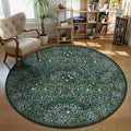 Lahome Floral Washable Round Area Rug, Soft Round Rugs 6ft Ultra-Thin Non-Slip by Lahome