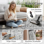 Grey Vintage 3x5 Entryway Rug Indoor Foyer, Neutral Gray Throw Rug - Image 7