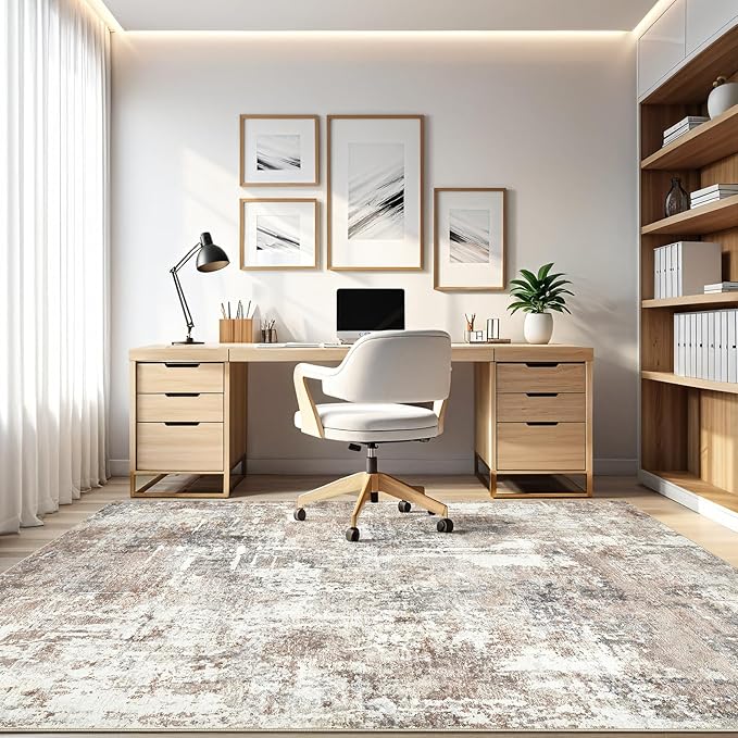 10x13 Area Rug Living Room: Washable Large Abstract Modern Soft Rugs Stain - Image 8