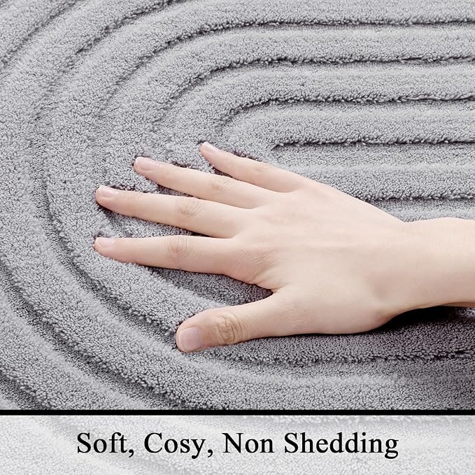 SHACOS Soft Cozy Fluffy Arch Pattern High Low Pile Area Rugs 6'x9' Large Non - Image 5
