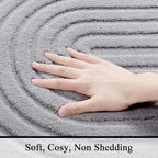 SHACOS Soft Cozy Fluffy Arch Pattern High Low Pile Area Rugs 6'x9' Large Non - Image 5