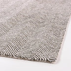 Modern Herringbone Chevron Collection Handcrafted Wool Area Rug by RestorationandRenovation