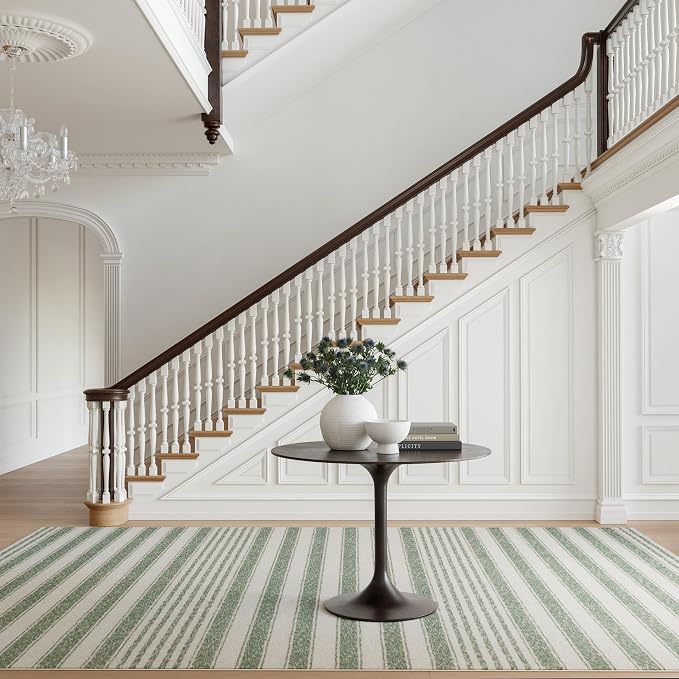 Dash & Albert Xaren Green Machine Washable Rug, Runner-2.5 X 8 Feet - Image 2