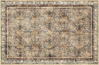 Phantoscope Washable Area Rug 4'x6' Non-Slip, Vintage Neutral Rugs - Image 3