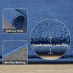 Amearea Modern Area Rugs for Bedroom Living Room, 4x6 Feet Blue Thickened - Image 3