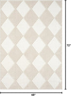 Abani Cream Area Rug for Living Room, Bedroom - Image 2