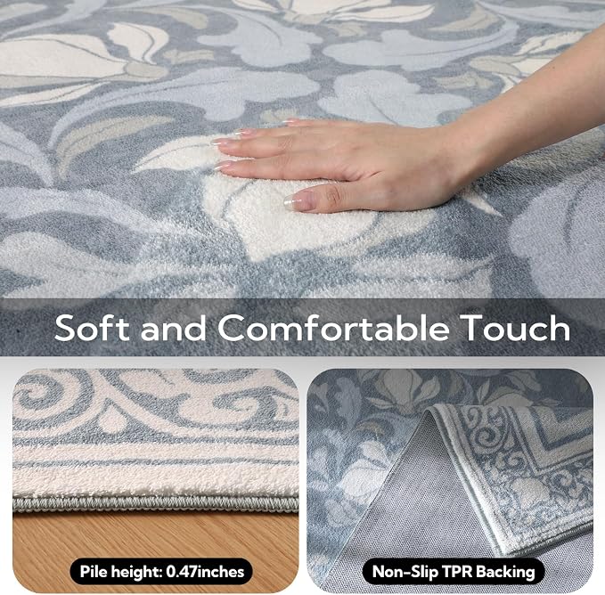 SOULFUL Medium Pile 4x6 Rugs for Living Room - Image 5