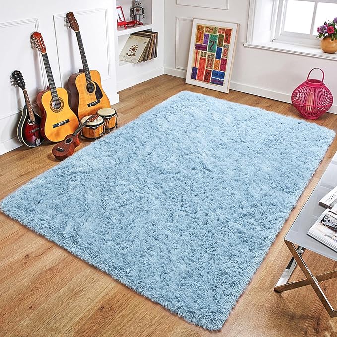 Beglad Fluffy Area Rugs 3 x 5 Feet, Modern Minimalist Style Shag Rugs, Non-Slip - Image 8
