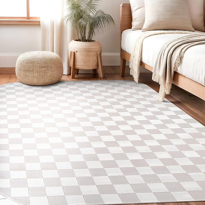 Beverly Rug Modern Geometric Area Rug 5x7 Low-High Pile Durable Soft Abstract - Image 9