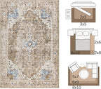 jinchan Kelda Runner Rug 2x5 Washable Rug Soft Hallway Runner Indoor Vintage - Image 2