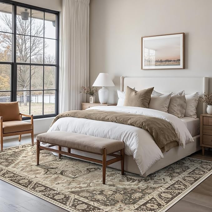 5x7 Area Rug Machine Washable Boho Rug - Image 6