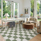 LIVEBOX 8x10 Area Rugs for Living Room, Checkered Non-Slip Washable Rugs - Image 4