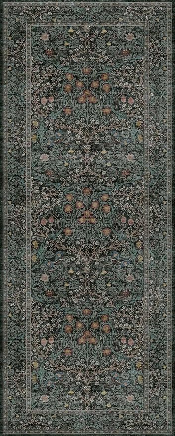 Dark Green 2x5 Runner Rug Non Slip Washable - Image 7