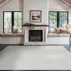 Beverly Rug Micro Loop Large Area Rug White 9x12 Modern Luxury Trellis - Image 5