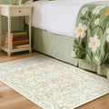 Sage Green Soft Bedside Non Slip Washable Rugs, 2x3 Farmhouse Small Rug by Lunasun